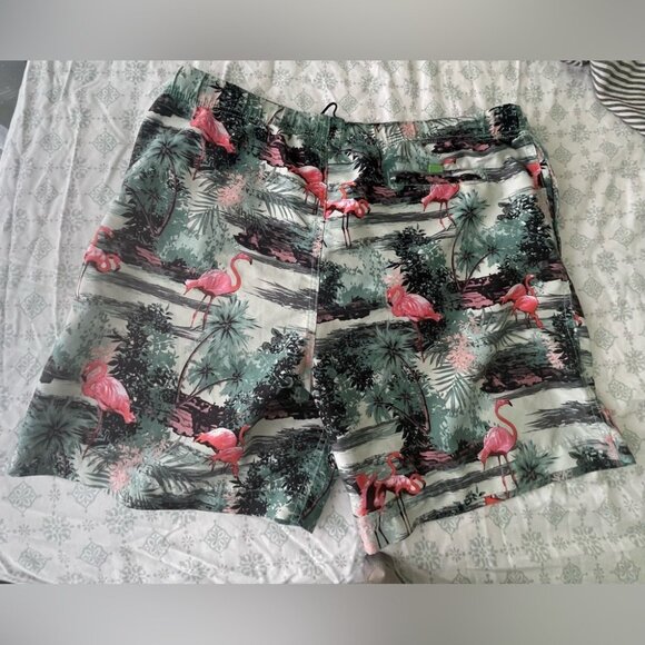 Surfcuz Swimming Trunks - green blue white pink - nylon mesh - size 36 waist - Picture 5 of 5